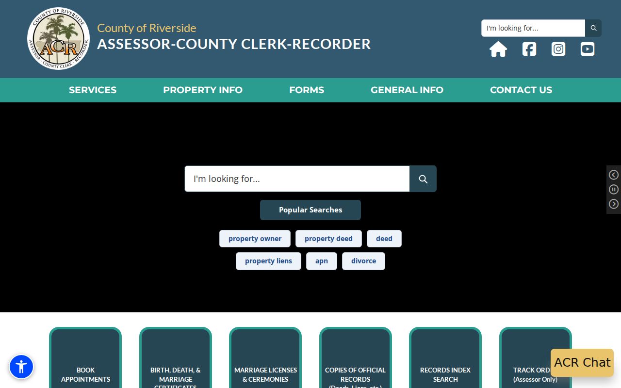 Temecula city directory Riverside Assessor County Clerk Recorder