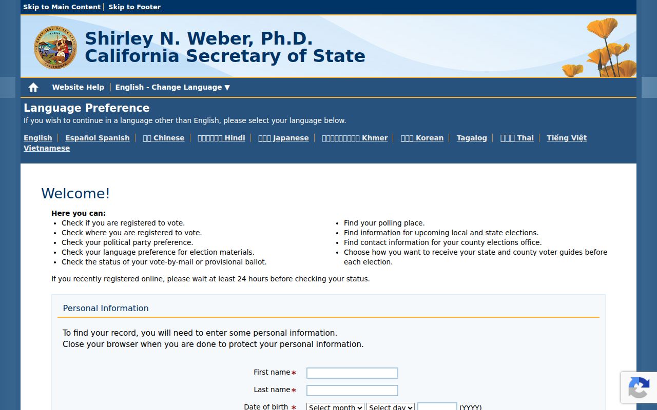 Temecula residents directory California My Voter Status lookup